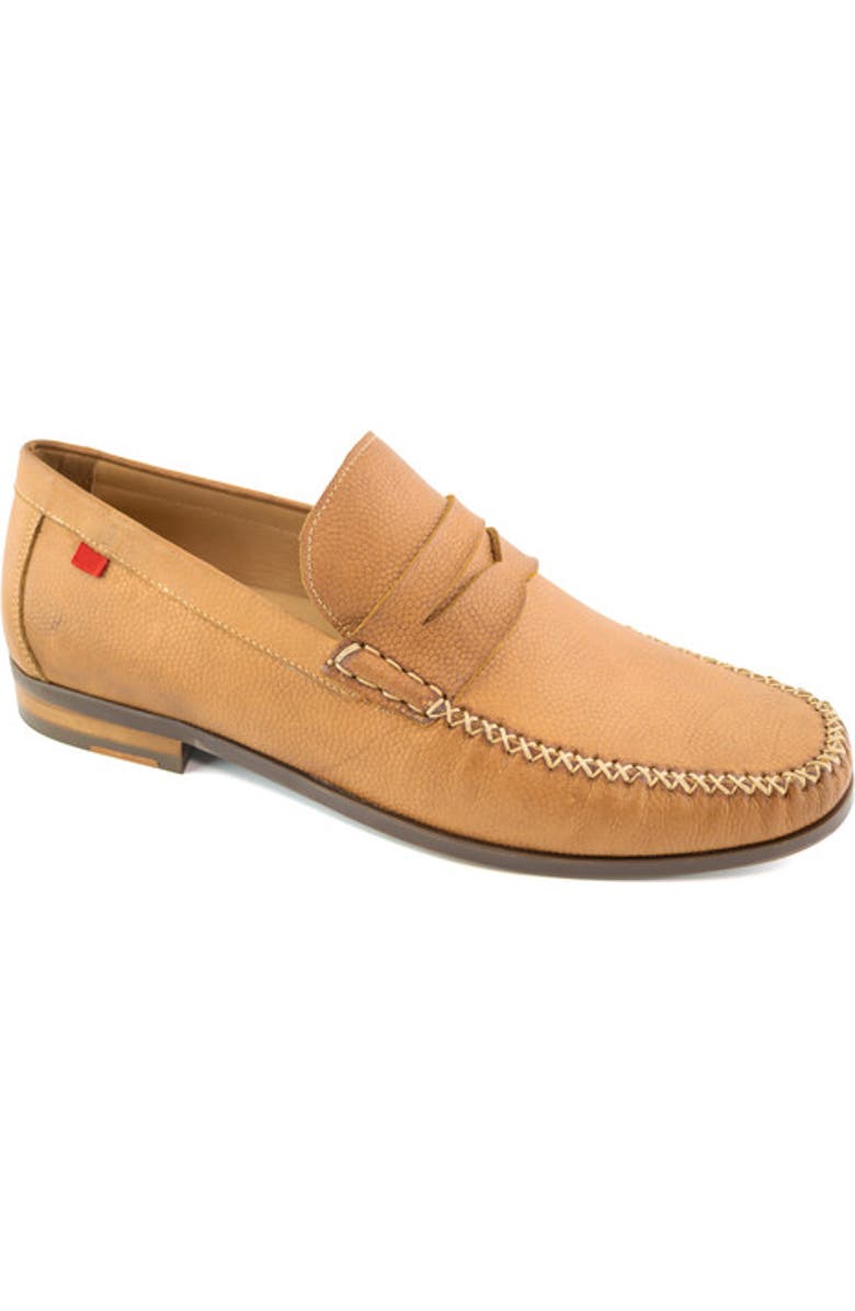 Marc Joseph New York Walker Street Leather Penny Loafer, Main, color, Tan Pebble Nobuck