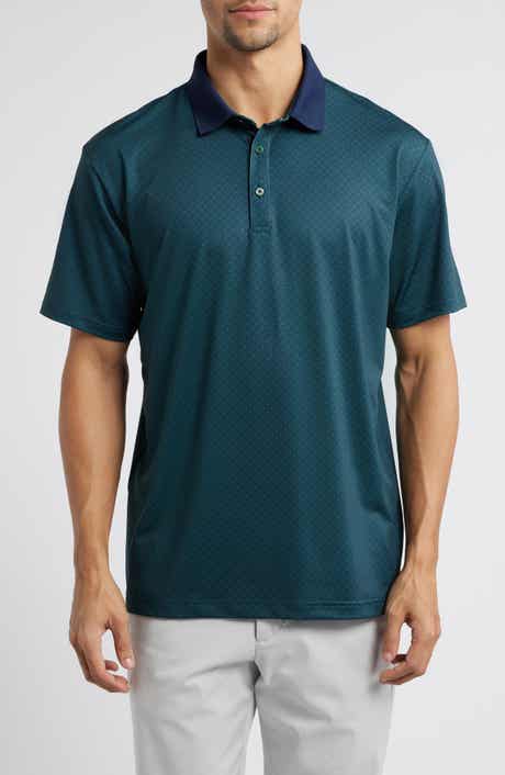 Evan Diamond Print Golf Polo