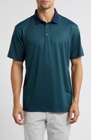 Swannies Evan Diamond Print Golf Polo