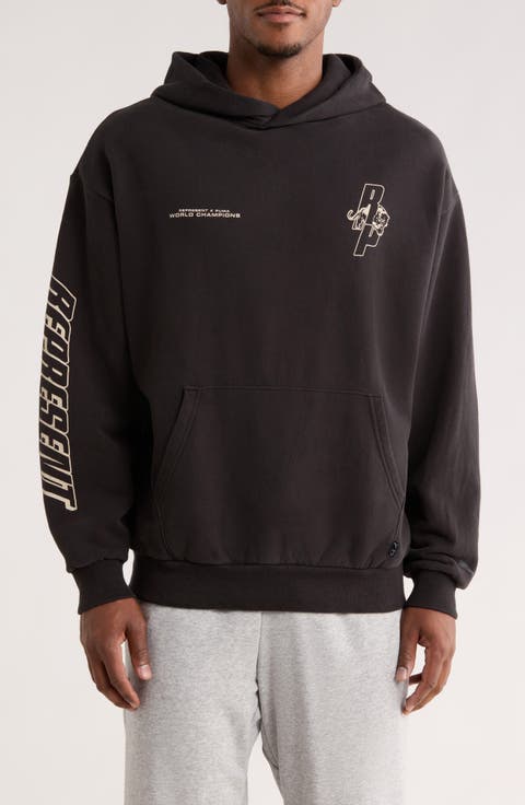 x Represent Embroidered Cotton Graphic Hoodie