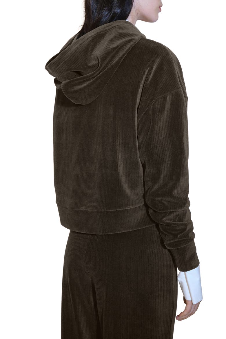 Corduroy Pullover Hoodie, Alternate, color, KHAKI