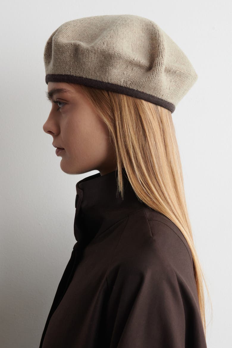 Wool-Yak Beret, Alternate, color, BEIGE