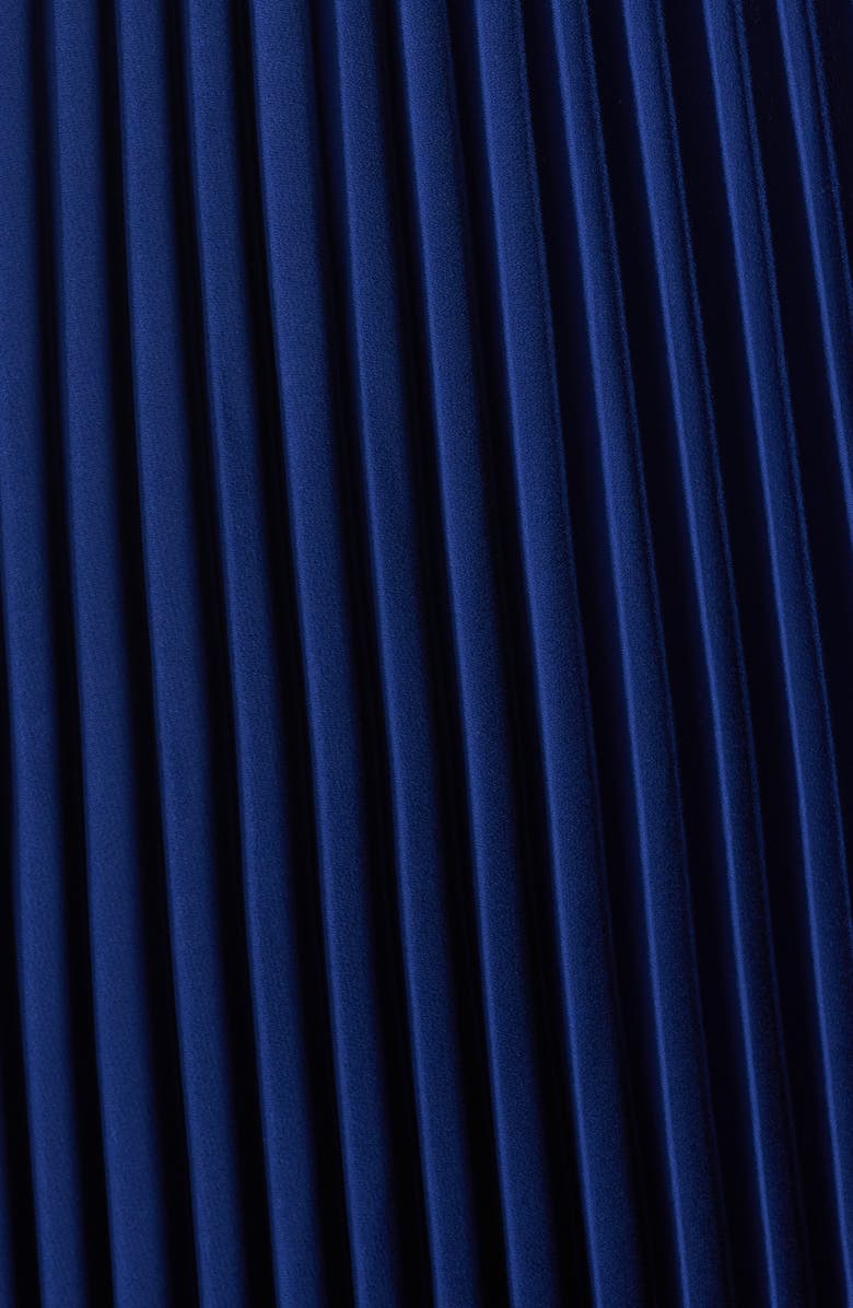 BOSS Fadridi Rib & Pleated Midi A-Line Dress, Alternate, color, Sodalite