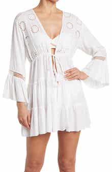 BOHO ME Open Front Eyelet Lace Cover-Up
