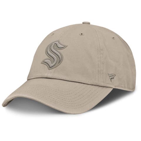 Men's Fanatics Tan Seattle Kraken Authentic Pro Road Adjustable Hat