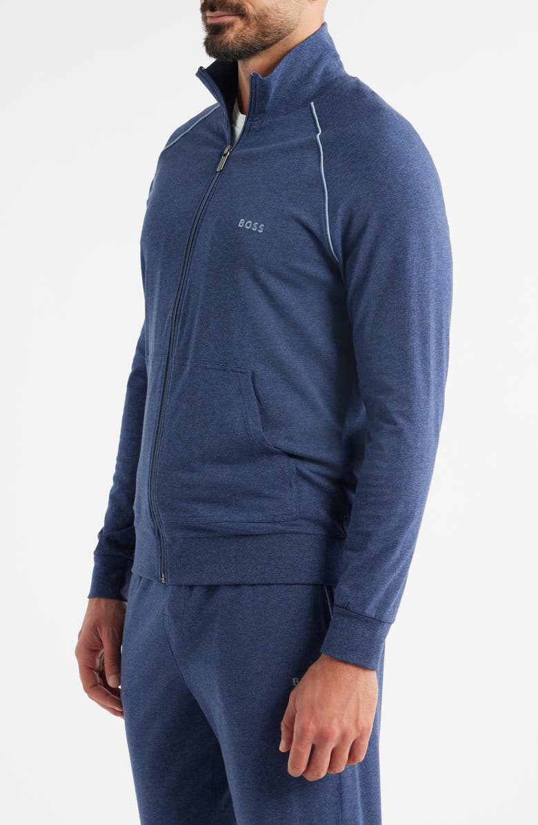 BOSS Mixmatch Z Knit Jacket, Alternate, color, Open Blue