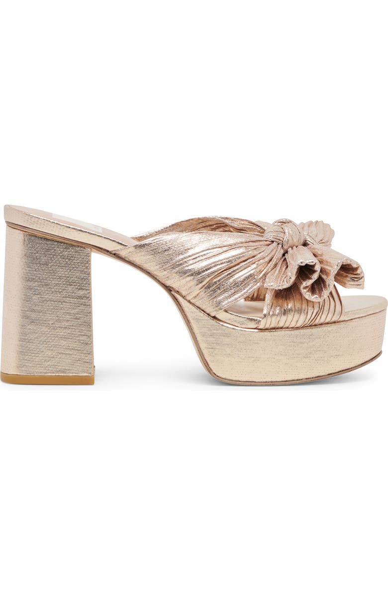 Dolce Vita Blare Platform Slide Sandal, Alternate, color, Platinum Satin