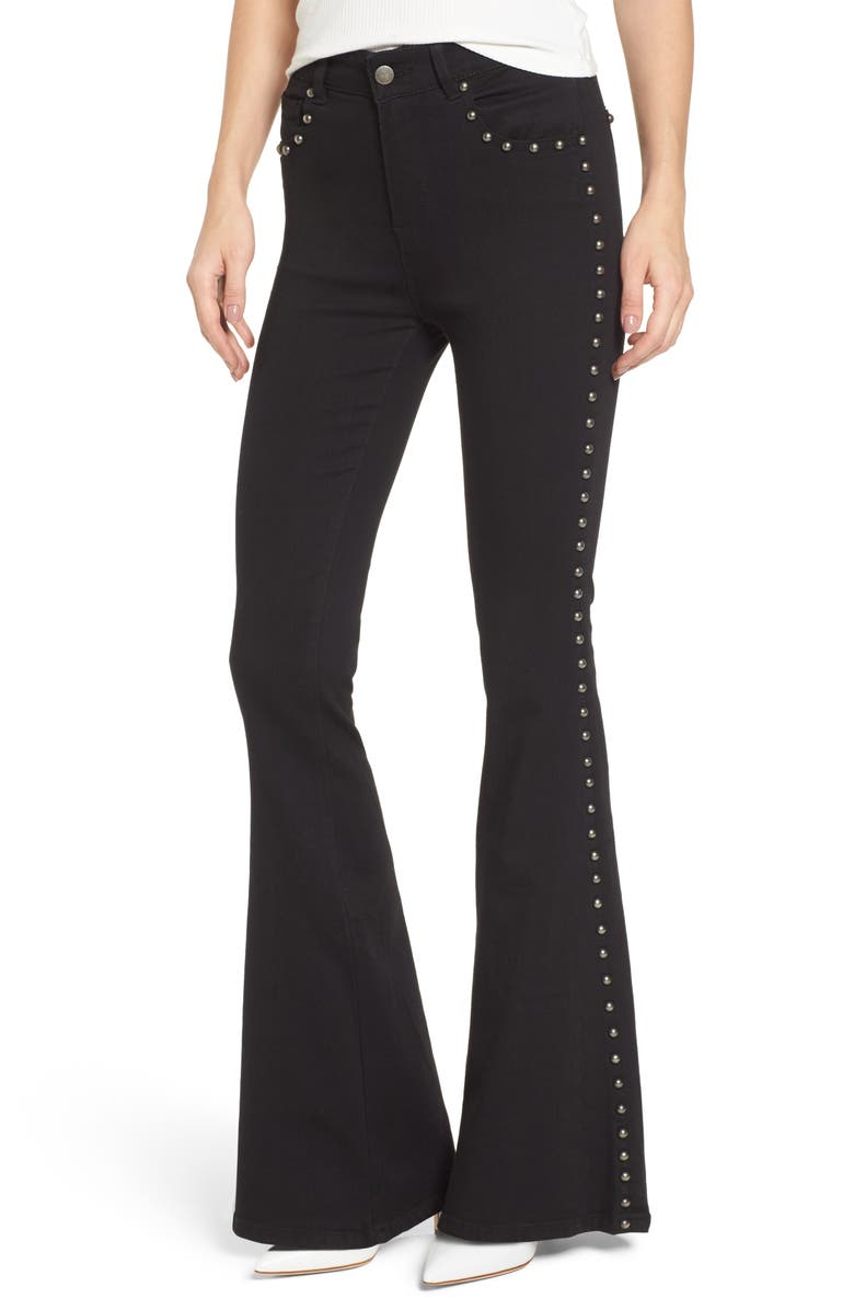 AFRM Stud Flare Jeans, Main, color,