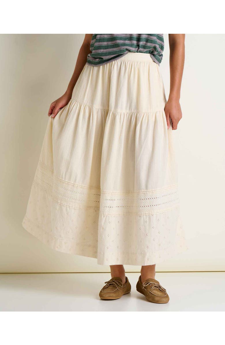 Toad & Co Airscape Midi Skirt, Main, color, Salt Dobby