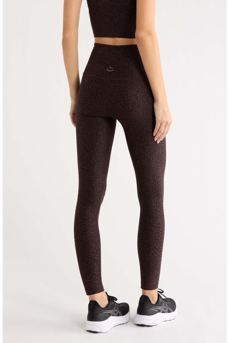 SoftMark Caught in the Midi High Waist Leggings, Alternate, color, COCOA PLUM LEOPARD
