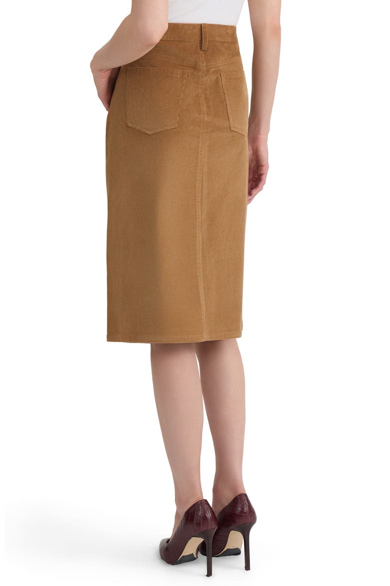 Corduroy Midi Skirt, Alternate, color, CARAMEL