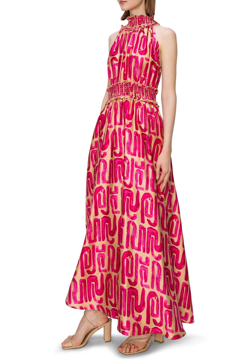 MELLODAY Mock Neck Maxi Dress, Alternate, color, 