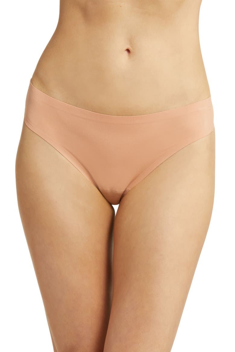 Period & Leakproof Light Absorbency Seamless Thong, Main, color, SMOOTH TERRACOTTA
