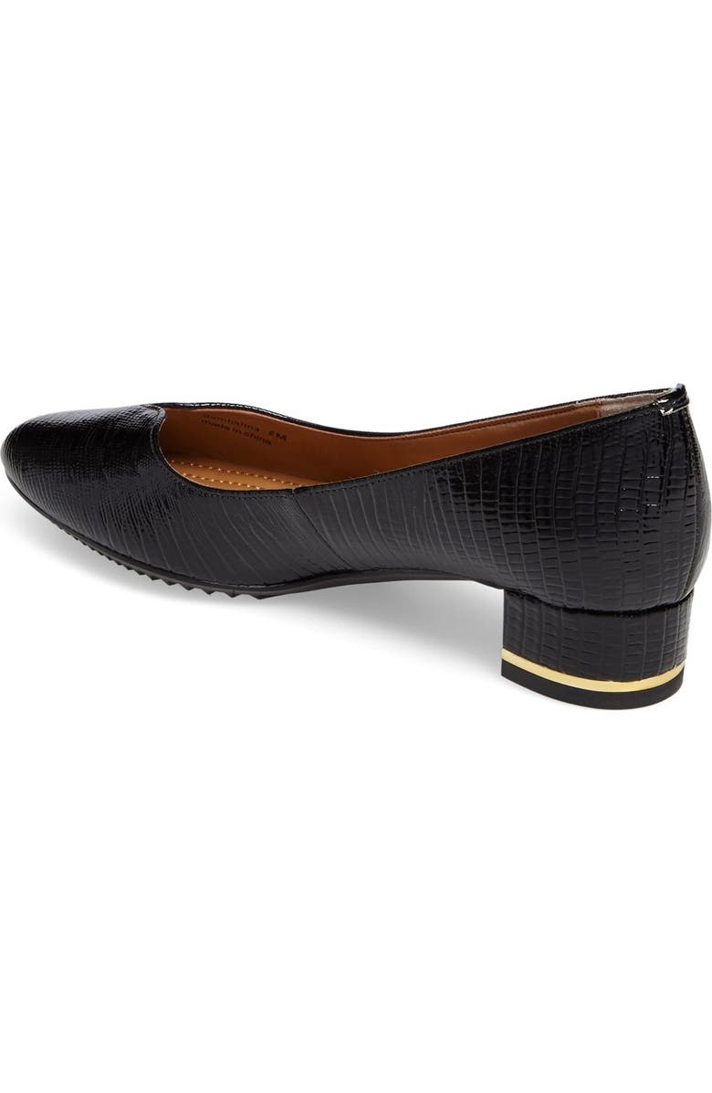 J. Reneé Bambalina Block Heel Pump, Alternate, color, Black Faux Leather