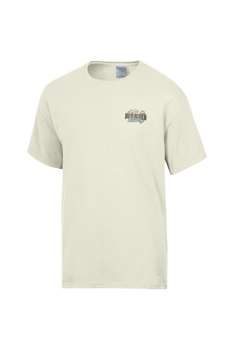 Men's ComfortWash Cream Texas Longhorns vs. Oklahoma Sooners Red River Rivalry Stadium Match Up T-Shirt, Alternate, color, Cream