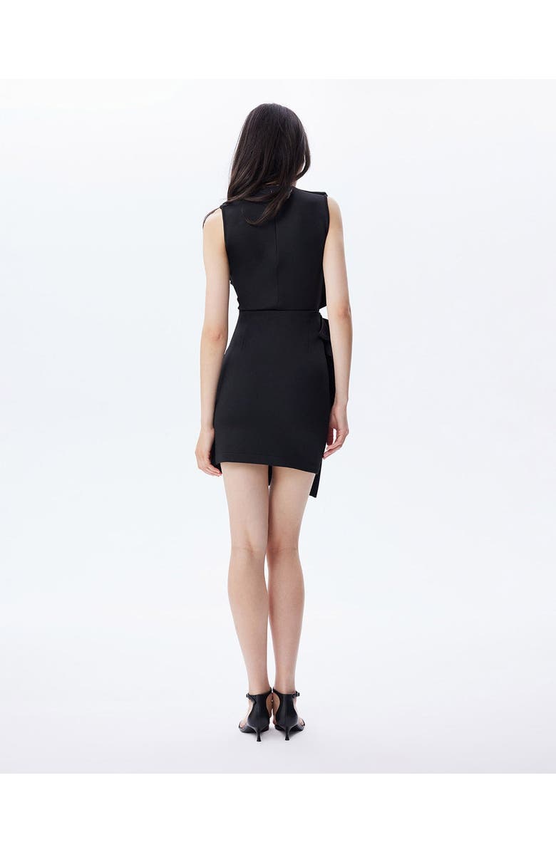 THEO The Label Atlas Bow Scuba Knit Short Skirt, Alternate, color, 