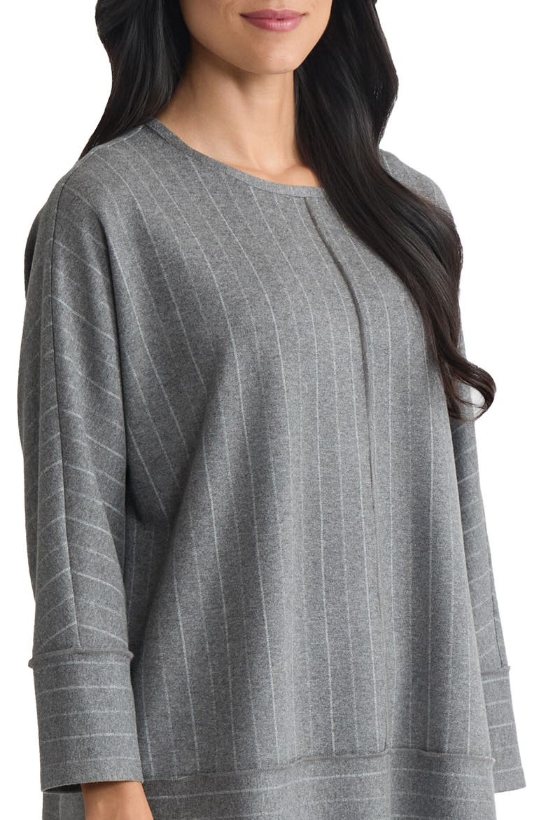 Dolman Sleeve Knit Top, Alternate, color, MED HEATHER GREY/ JONES WHITE
