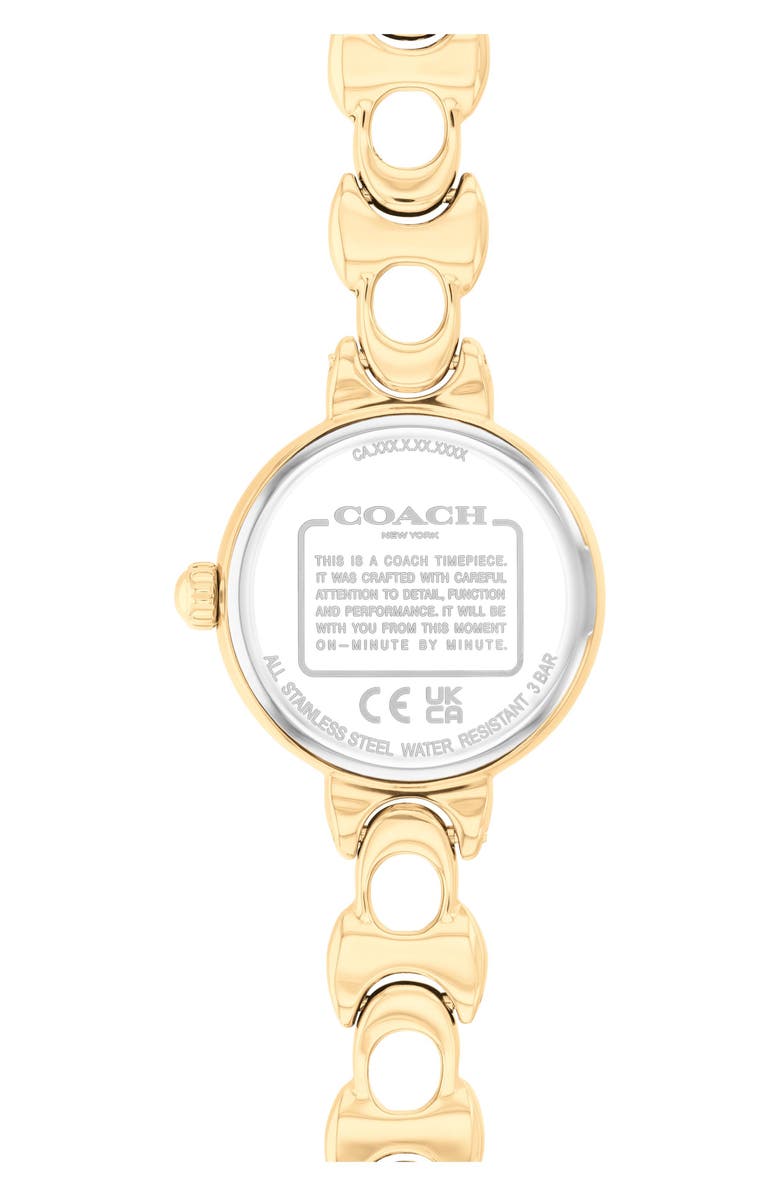 COACH Iris Bracelet Watch, 22.5mm, Alternate, color, White/ Gold