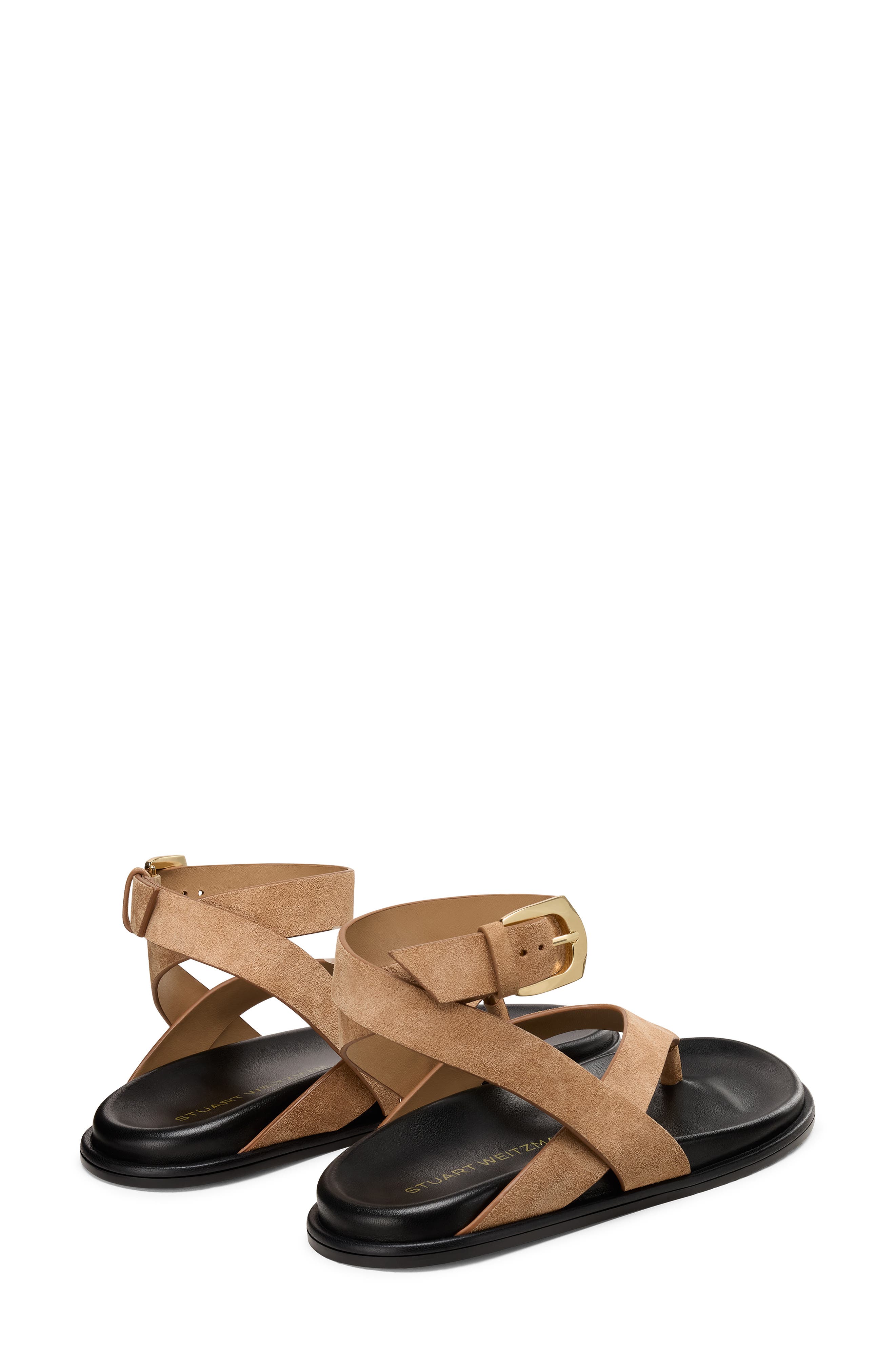 Stuart Weitzman Marykate Ankle Strap Sandal, Alternate, color, New Camel