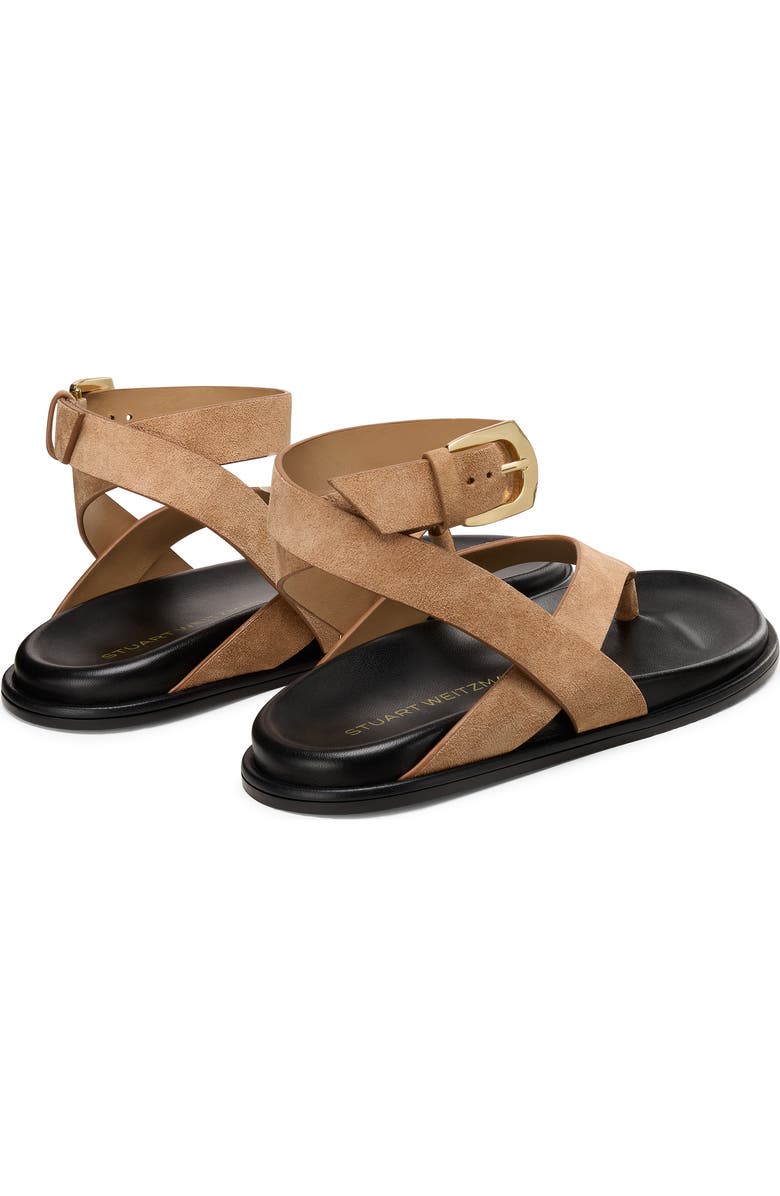 Stuart Weitzman Marykate Ankle Strap Sandal, Alternate, color, New Camel