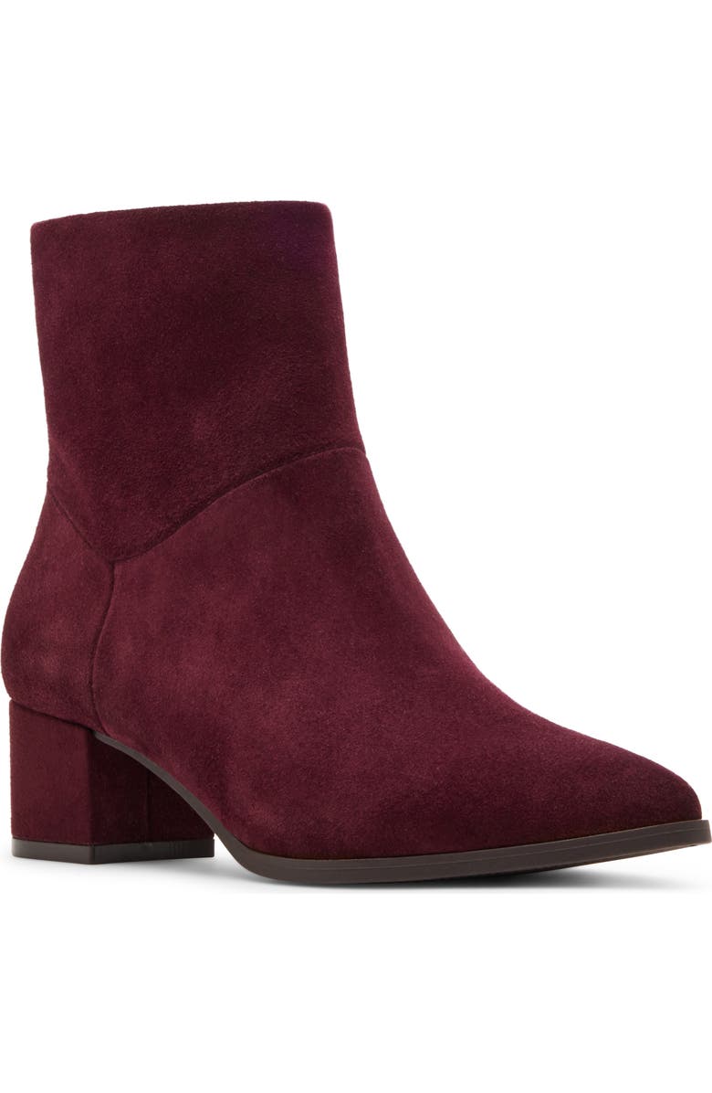 Blondo Arena Pointed Toe Waterproof Bootie, Main, color, Wine Suede