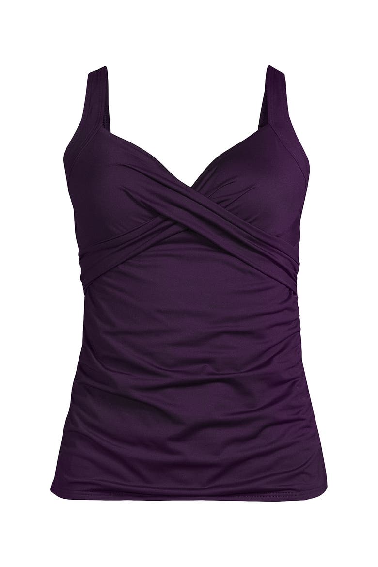 Plus Size DDD-Cup Tulip Hem Tankini Top, Alternate, color, Blackberry