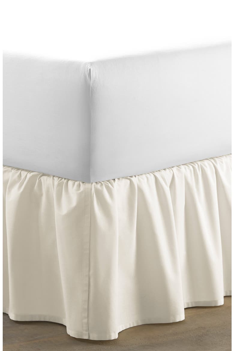 Solid Ruffle Bedskirt, Main, color, IVORY