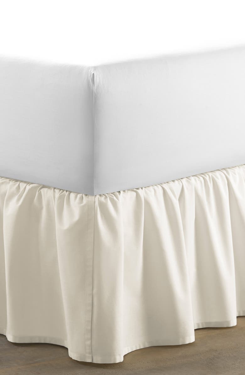 Laura Ashley Solid Ruffle Bedskirt, Main, color, Ivory