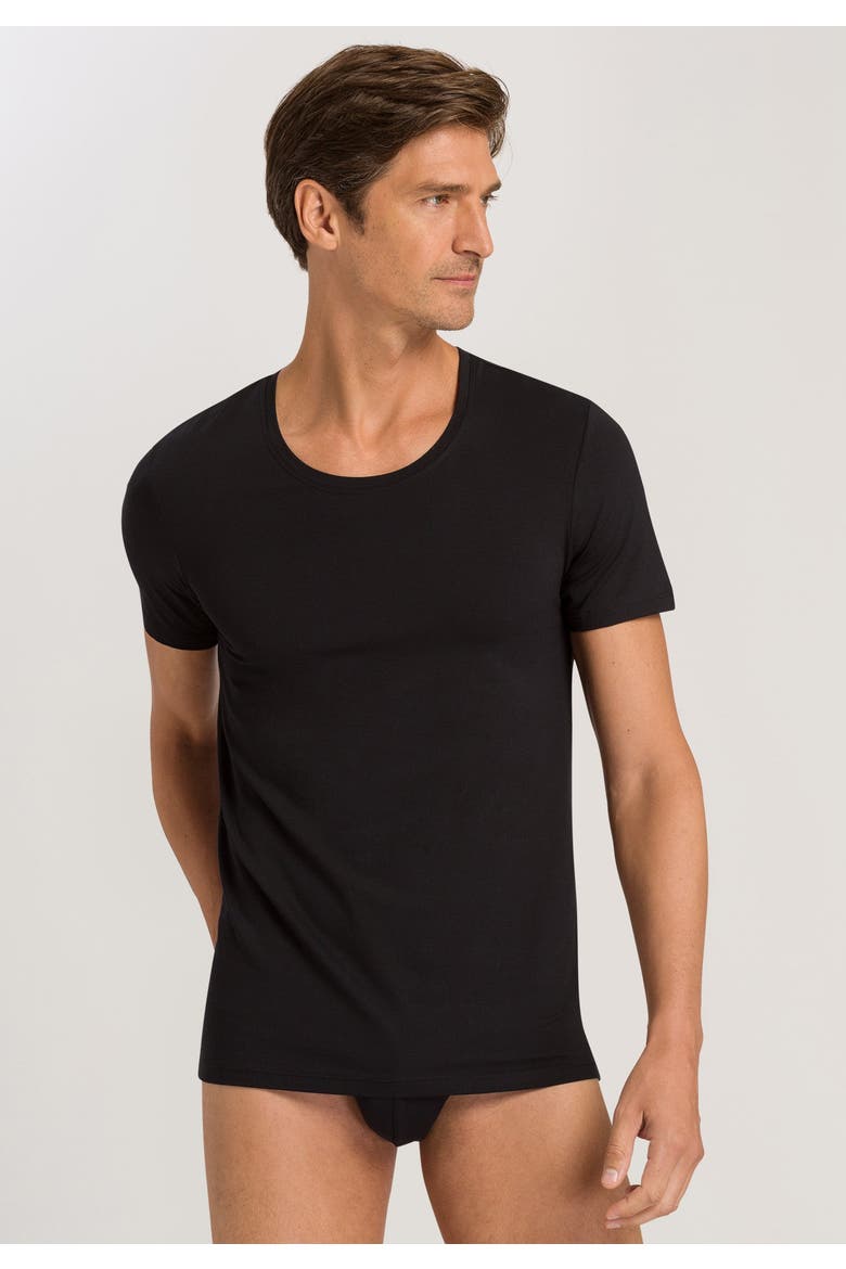 Cotton Superior Cotton Crew Neck T-Shirt, Alternate, color, Black