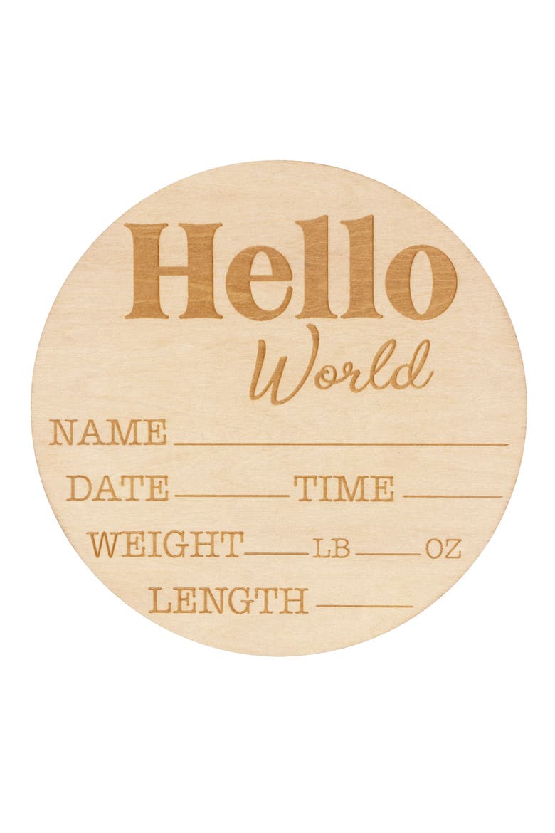 Wooden Milestone Birth Announcement Board, Main, color, Birth Announcement