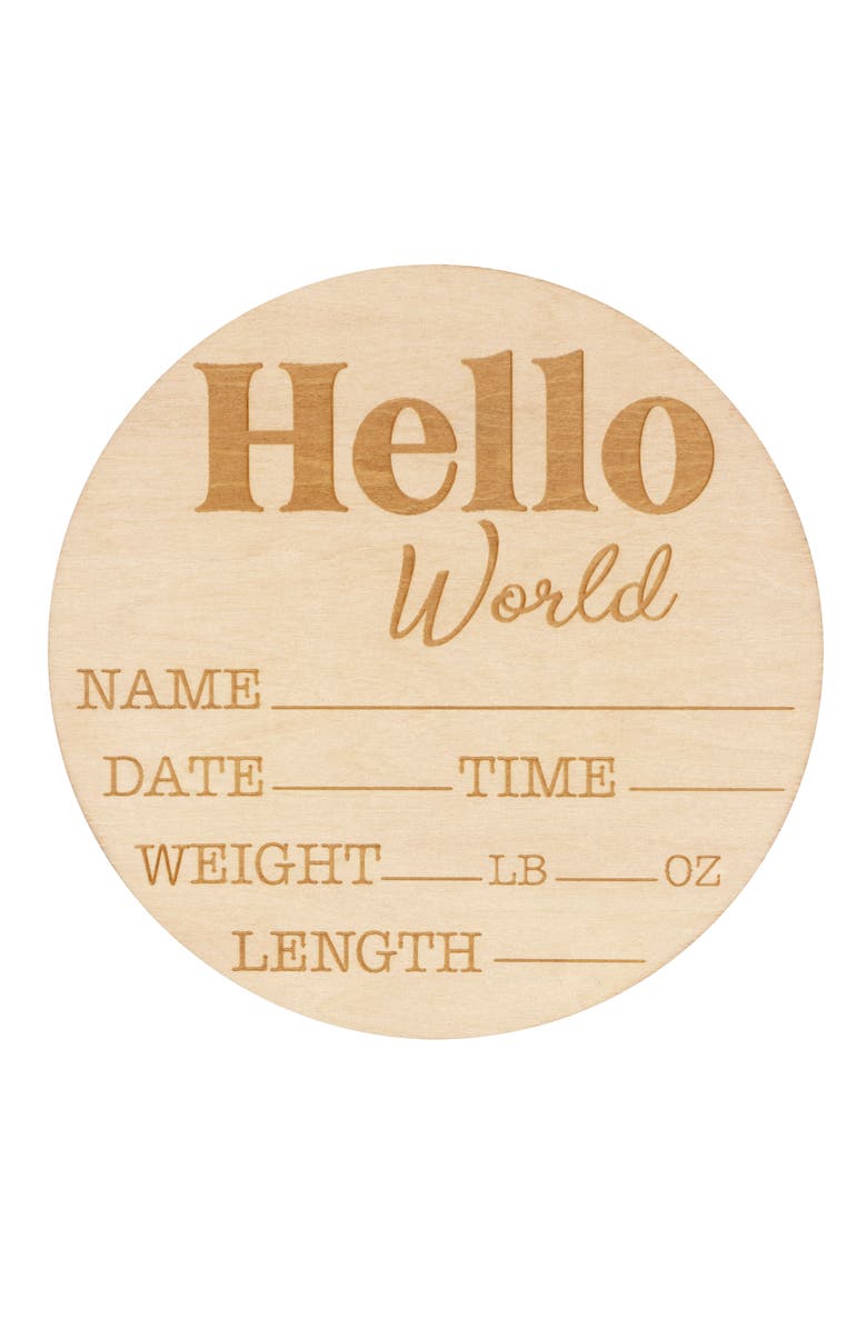 Just Born Wooden Milestone Birth Announcement Board, Main, color, Birth Announcement