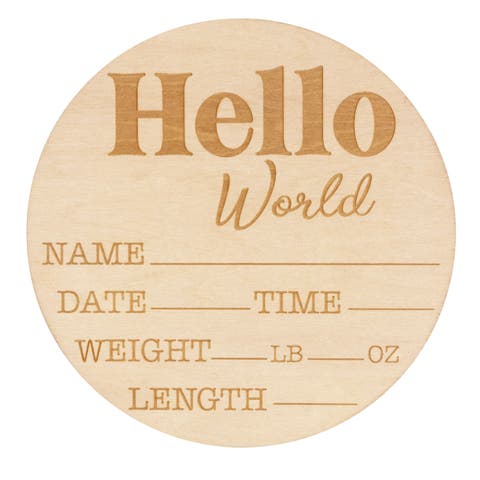 Wooden Milestone Birth Announcement Board (Baby)