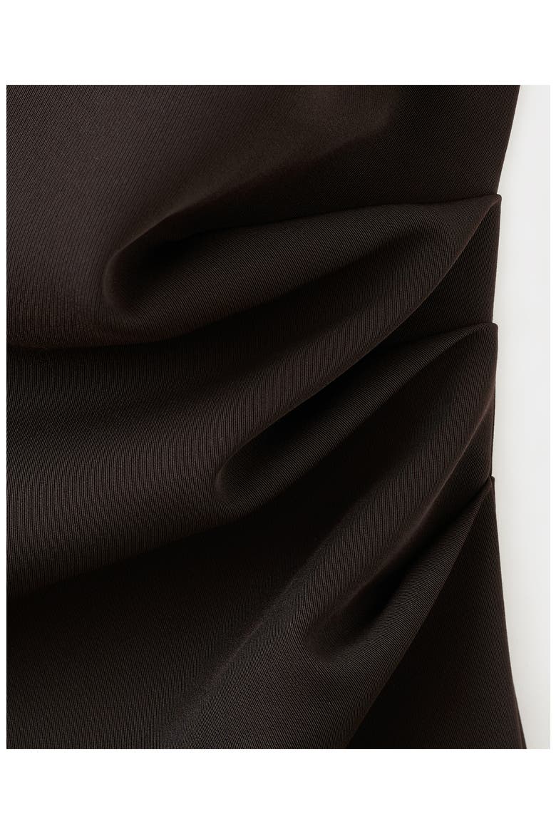 One-Shoulder Minidress, Alternate, color, BROWN