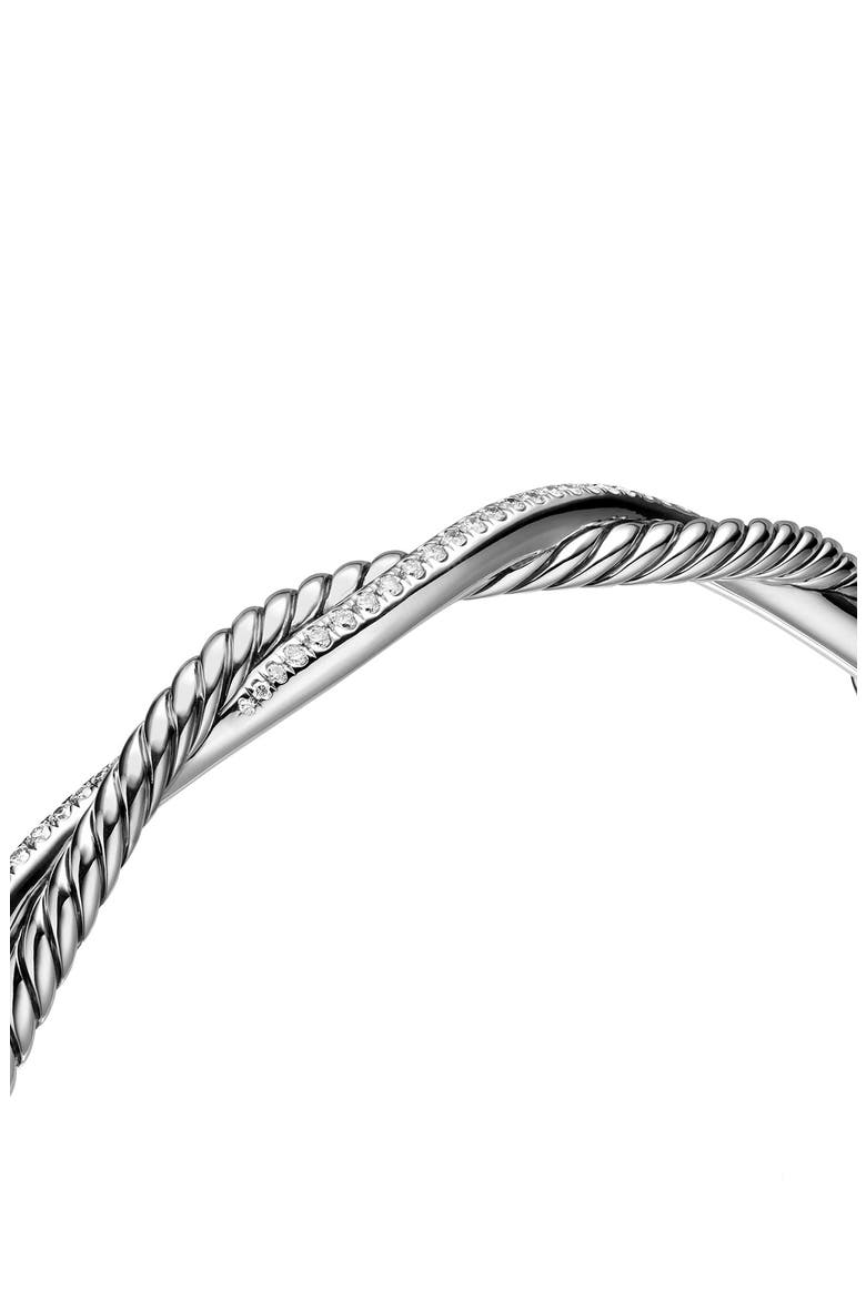 Petite Infinity Bracelet with Pavé Diamonds, Alternate, color, DIAMOND/ SILVER
