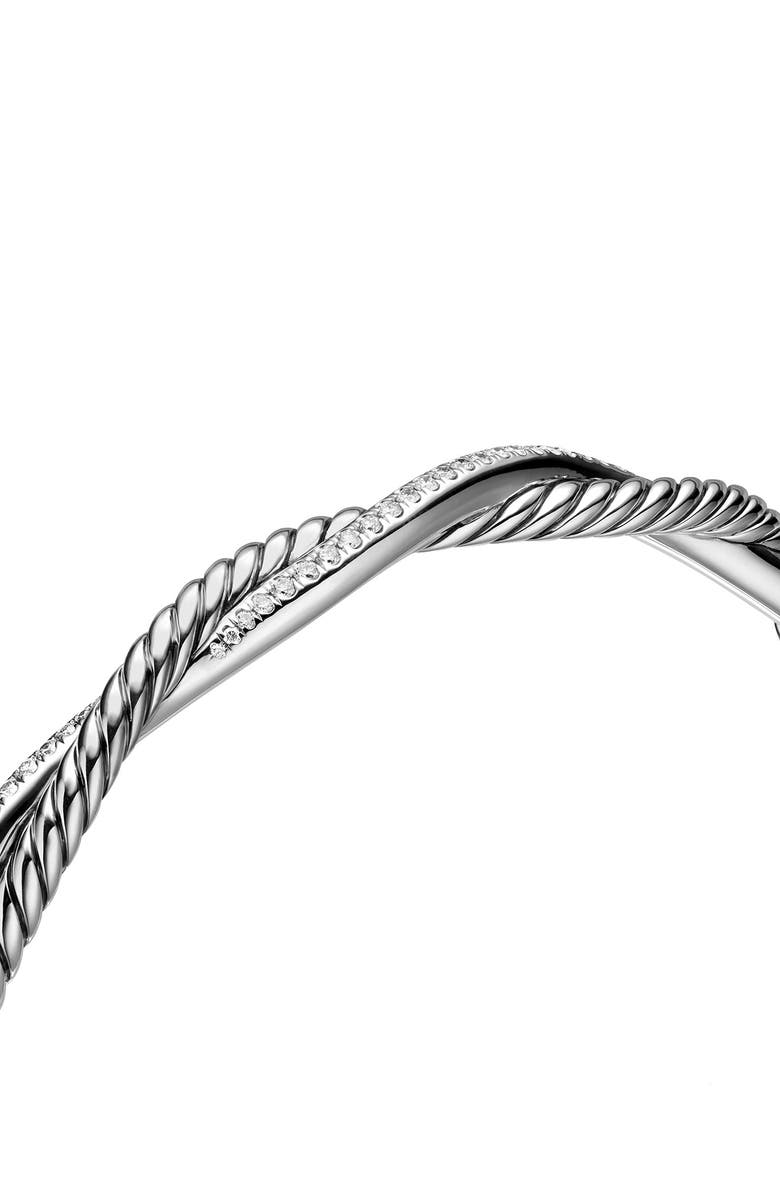 David Yurman Petite Infinity Bracelet with Pavé Diamonds, Alternate, color, Diamond/ Silver