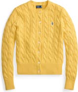 Polo Ralph Lauren Cable Knit Cotton Crewneck Cardigan