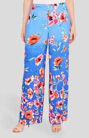 Tahari ASL Floral Wide Leg Pants