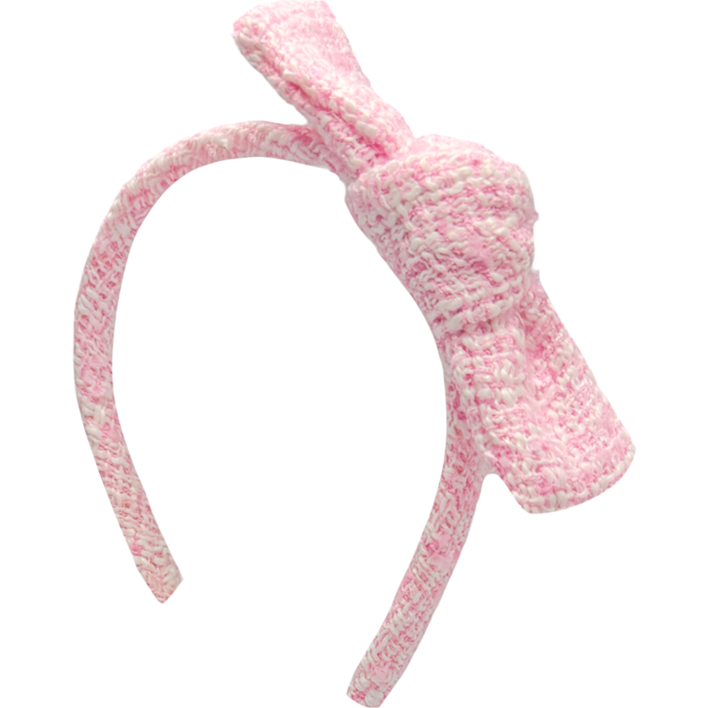 Bits & Bows Tweed Girls' Bow Headband In Multi
