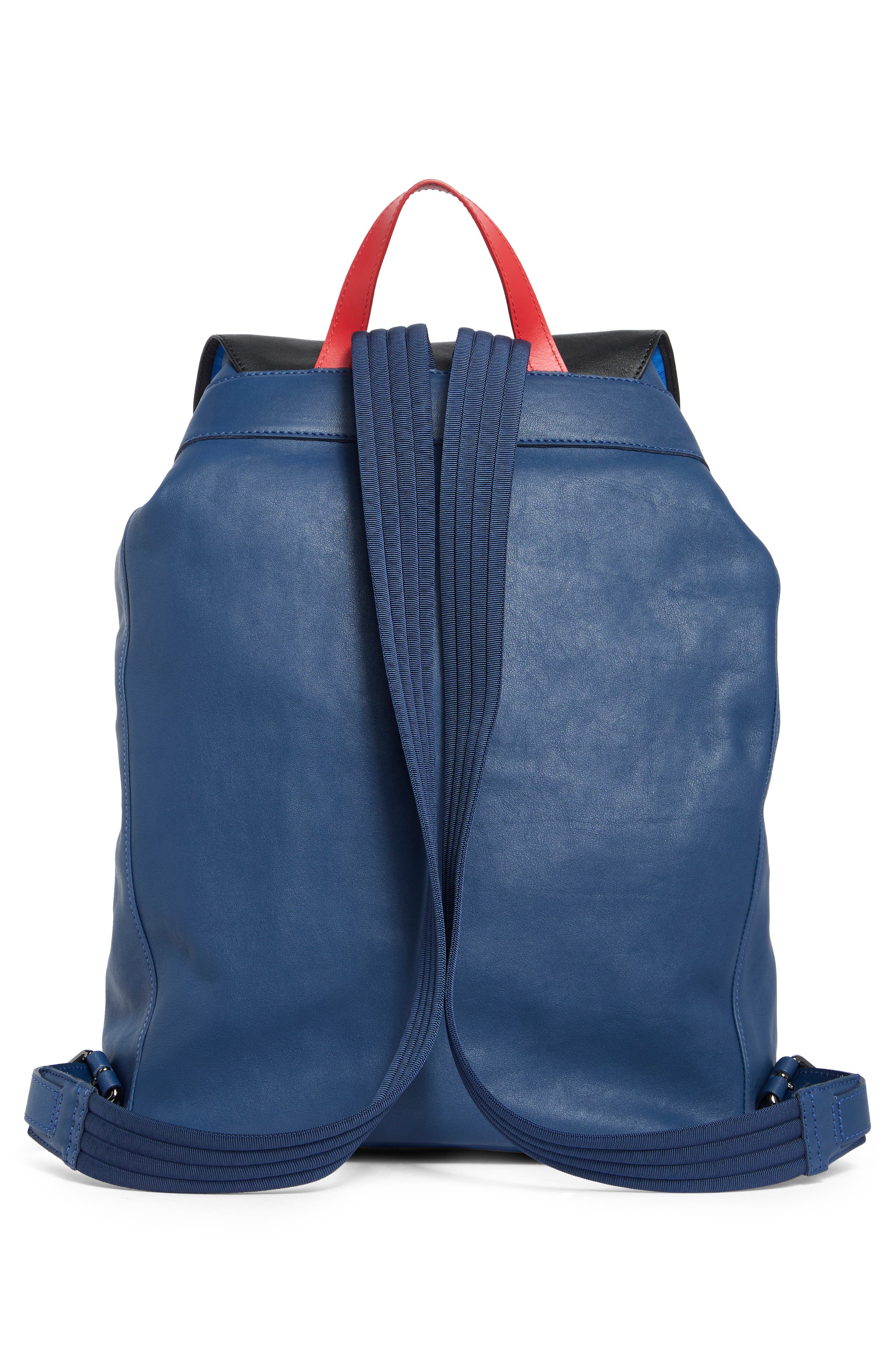 Longchamp 3D Colorblock Backpack, Alternate, color, Blue