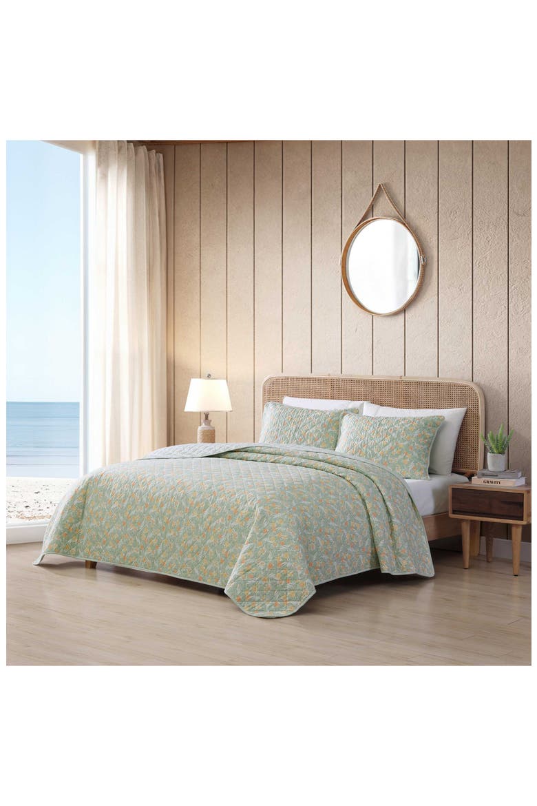 Pineapple Bloom 3-Piece Quilt Set, Alternate, color, SPRING GREEN