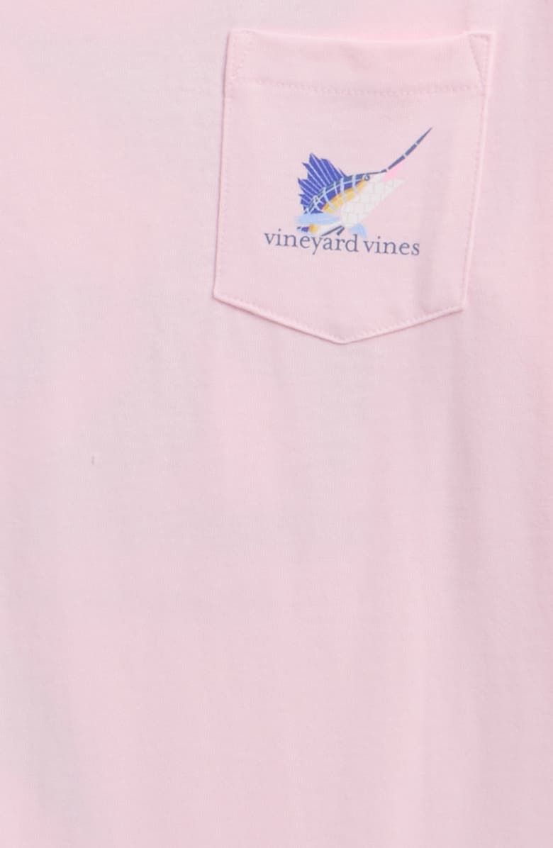 vineyard vines Kids' Tile Marlin Pocket Graphic T-Shirt, Alternate, color, Pink Drink