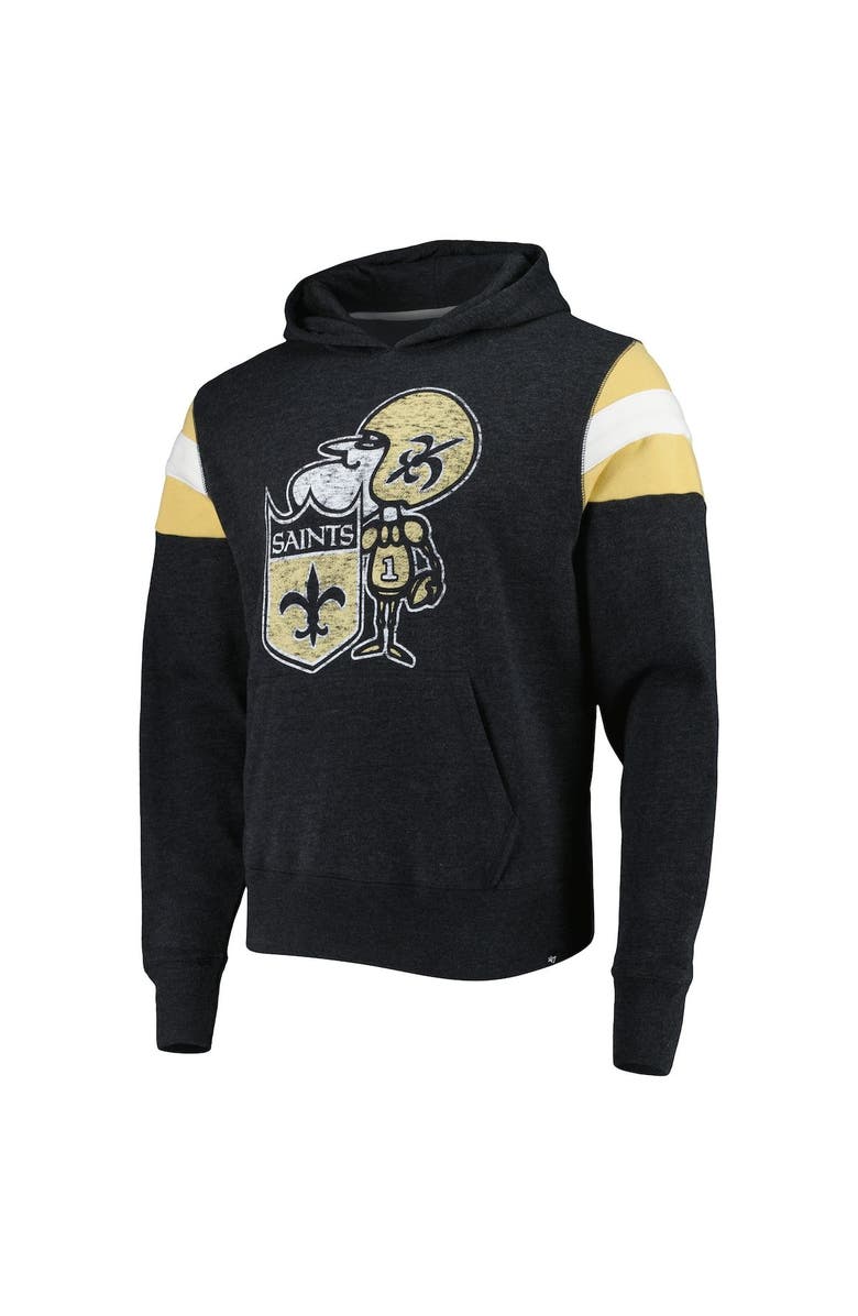 '47 Men's '47 Black New Orleans Saints Legacy Premier Nico Pullover Hoodie, Alternate, color, Black