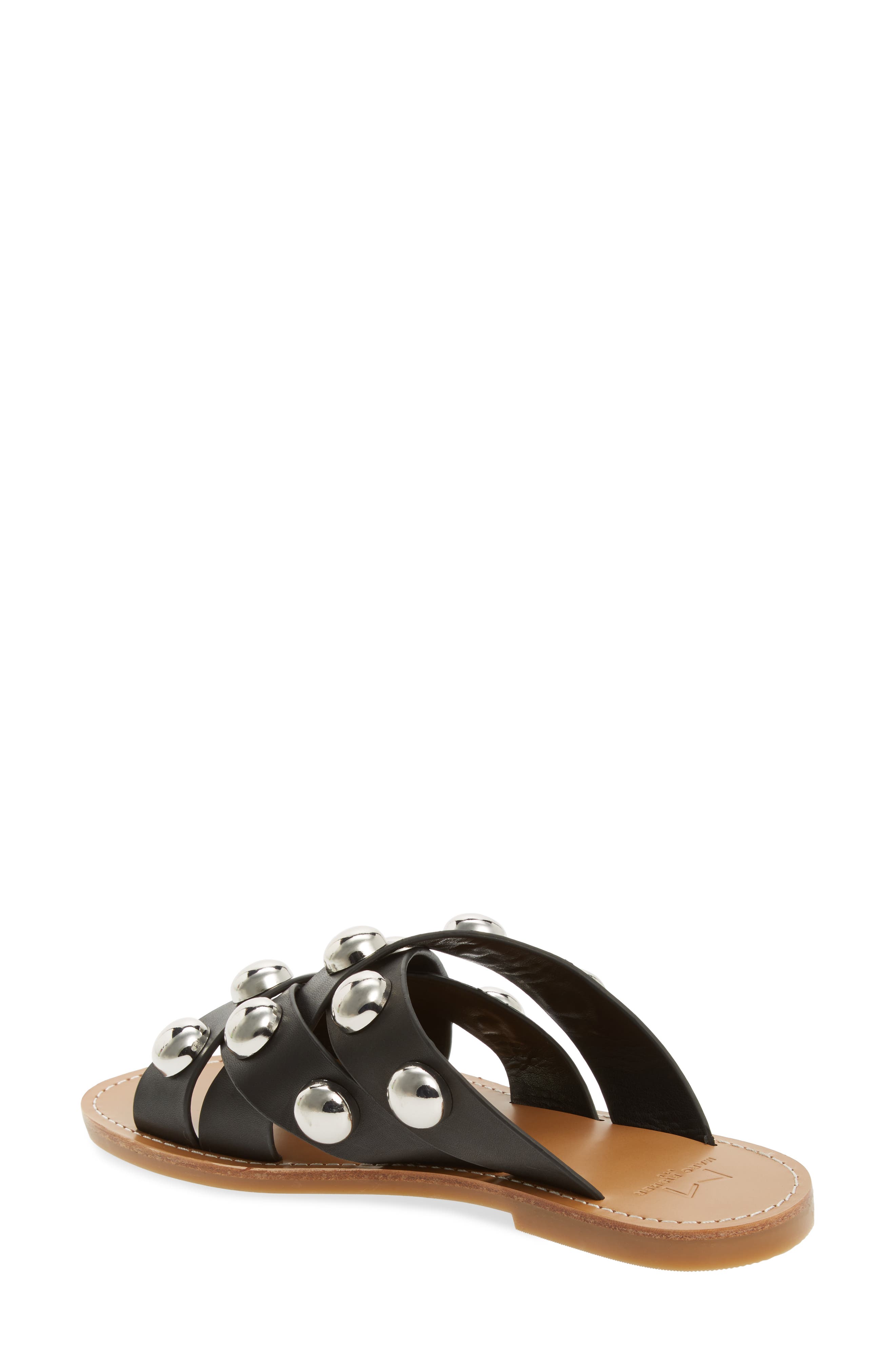 Raidan Studded Sandal, Alternate, color, BLACK LEATHER
