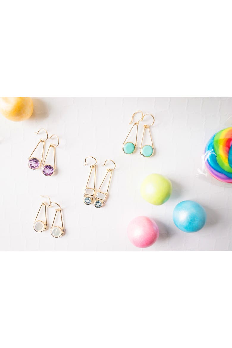 "Candy Rush" Double Gemstone Linear Earring, Alternate, color, Pastel Blue