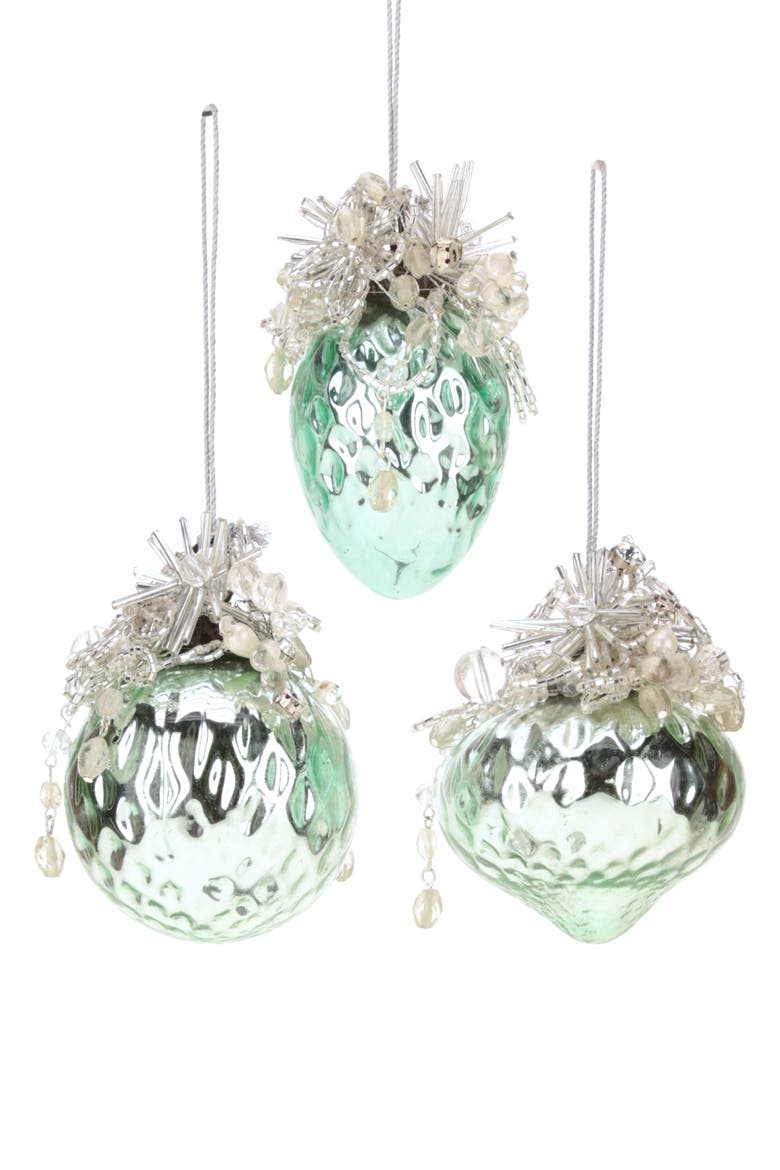 Crackle Ornament, Set of 6, Main, color, Light Green