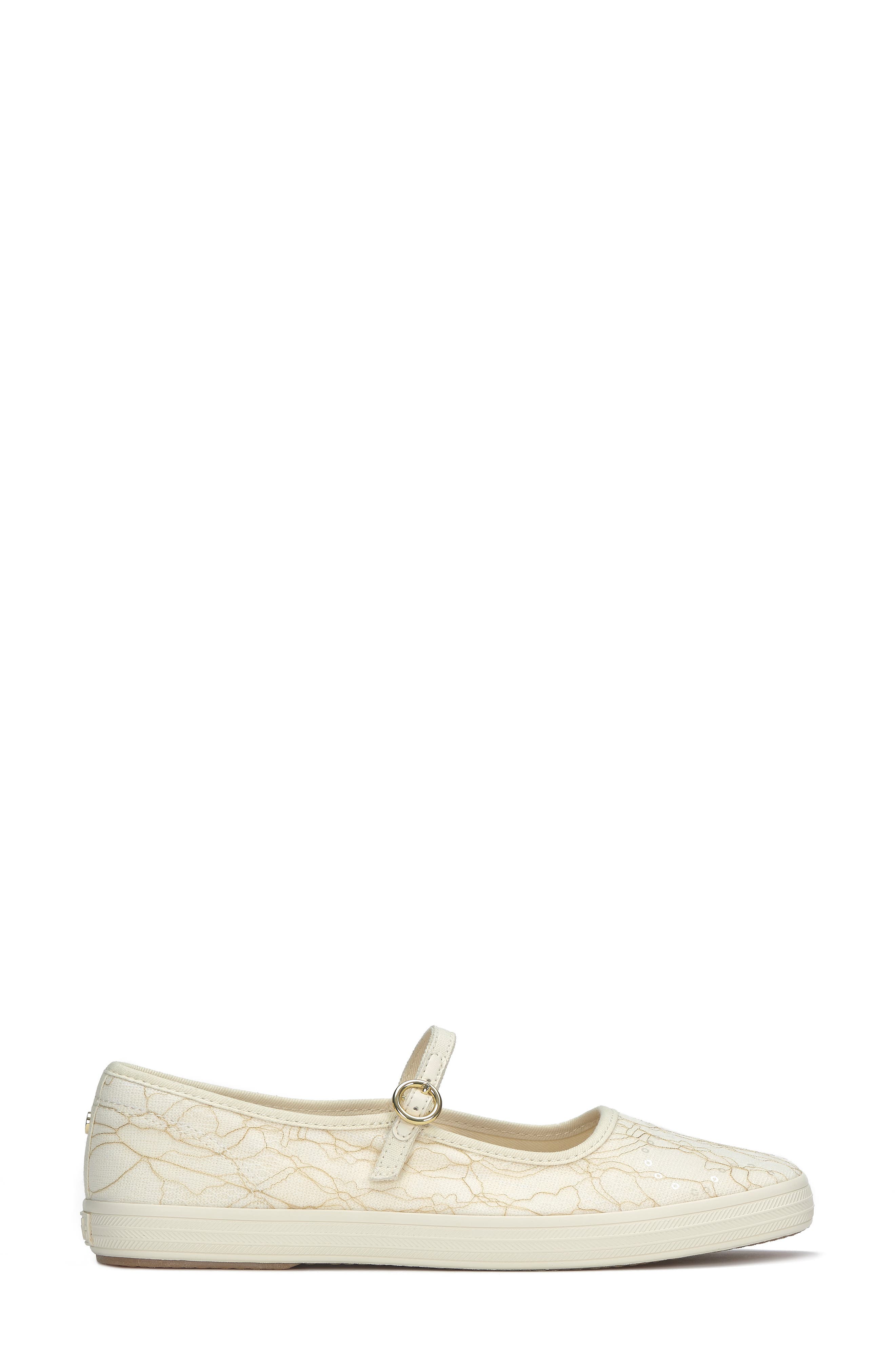 Lace Flat, Alternate, color, CREAM/ SNOW