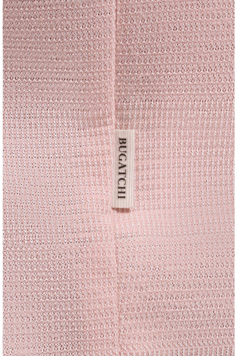 Textured Stripe Johnny Collar Polo, Alternate, color, DUSTY PINK