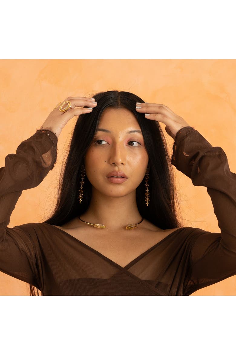 SYRA CHOKER, Alternate, color, Gold Plated