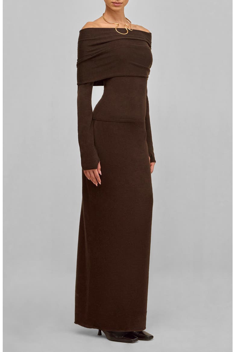 Nadine Maxi Sweater Skirt, Alternate, color, DARK JAVA
