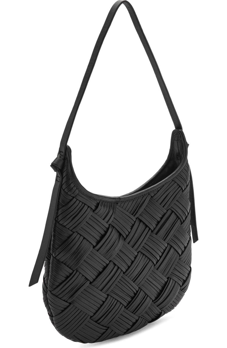 MANGO Woven Leather Shoulder Bag, Alternate, color,